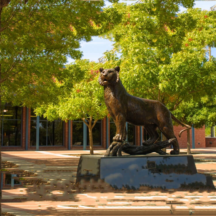 Large Brass Tiger Statue For Sale - SevenTreeSculpture