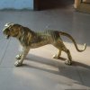 Standing Brass Tiger Sculpture For Sale - Image 3