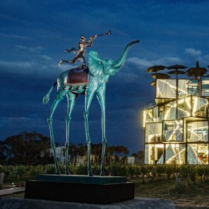 Famous Bronze Sculpture Triumphant Elephant Dali  For Sale