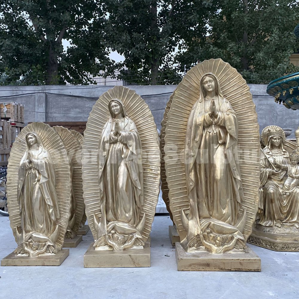 Bronze Mother Mary Statue For Sale - Image 2