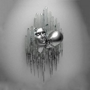 Abstract Lovers Metal Stainless Steel Wall Sculpture For Sale