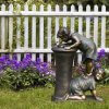 Bronze Children Boy And Girl Water Fountain Statue For Sale - Image 3