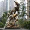 Garden Bronze Dolphin Water Fountain Sculpture For Sale