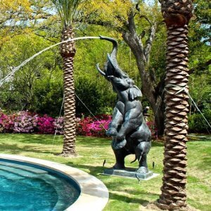 Bronze Elephant Sprinkling Water Fountain Sculpture Animal Fountain Statue For Sale