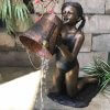 Bronze Fountain Boy Playing Flute Sculpture For Sale - Image 4