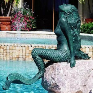 Garden Decoration Bronze Mermaid Statue Water Fountain Sculpture For Sale