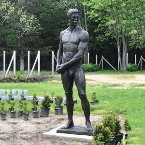 Garden Bronze Nude Male Statue For Sale