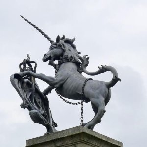 Standing Bronze Unicorn Sculpture For Sale