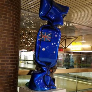 Fiberglass Australian Flag Candy Sculpture For Sale