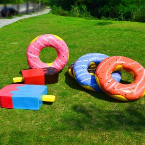 Fiberglass Donut Popsicle Sculpture For Sale