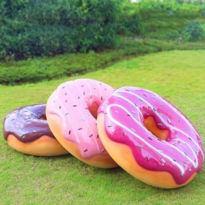 Pop Fiberglass Donut Sculpture For Sale