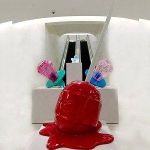 Fiberglass Melting Lollipop Sculpture For Sale