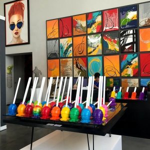 Fiberglass Melting Lollipop Statue For Sale