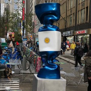 Flag Candy Sculpture Fiberglass Argentina Sugar Statue For Sale