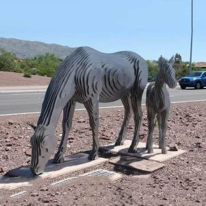 Stainless Steel Abstract Horse Disappear Statue For Sale