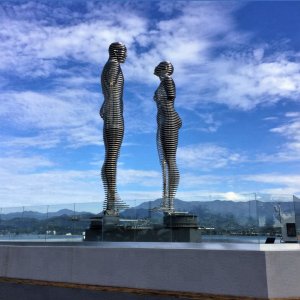 Stainless Steel Body Sculpture Ali And Nino For Sale