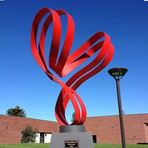 Abstract Statue Stainless Steel Fire Sculpture For Sale