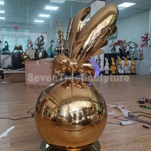 Stainless Steel Firefly Garden Statue For Sale