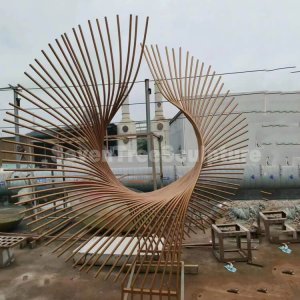 Stainless Steel Layered Sculpture For Sale