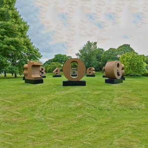 Garden Corten Stainless Steel Number Statue For Sale