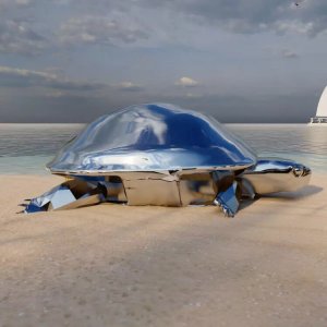 Stainless Steel Turtle Statue For Sale