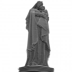 Stainless Steel Metal Virgin Mary Sliced Sculptures For Sale