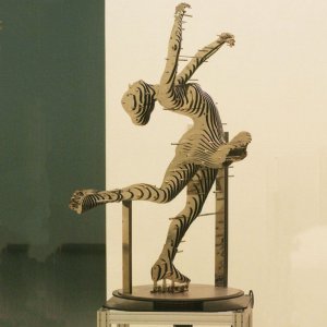 Stainless Steel Metal Dancing Girl Sliced Sculpture For Sale