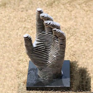Stainless Steel Metal Hand Sliced Sculptures For Sale