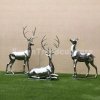 Stainless Steel Deer Garden Statue For Sale - Image 4