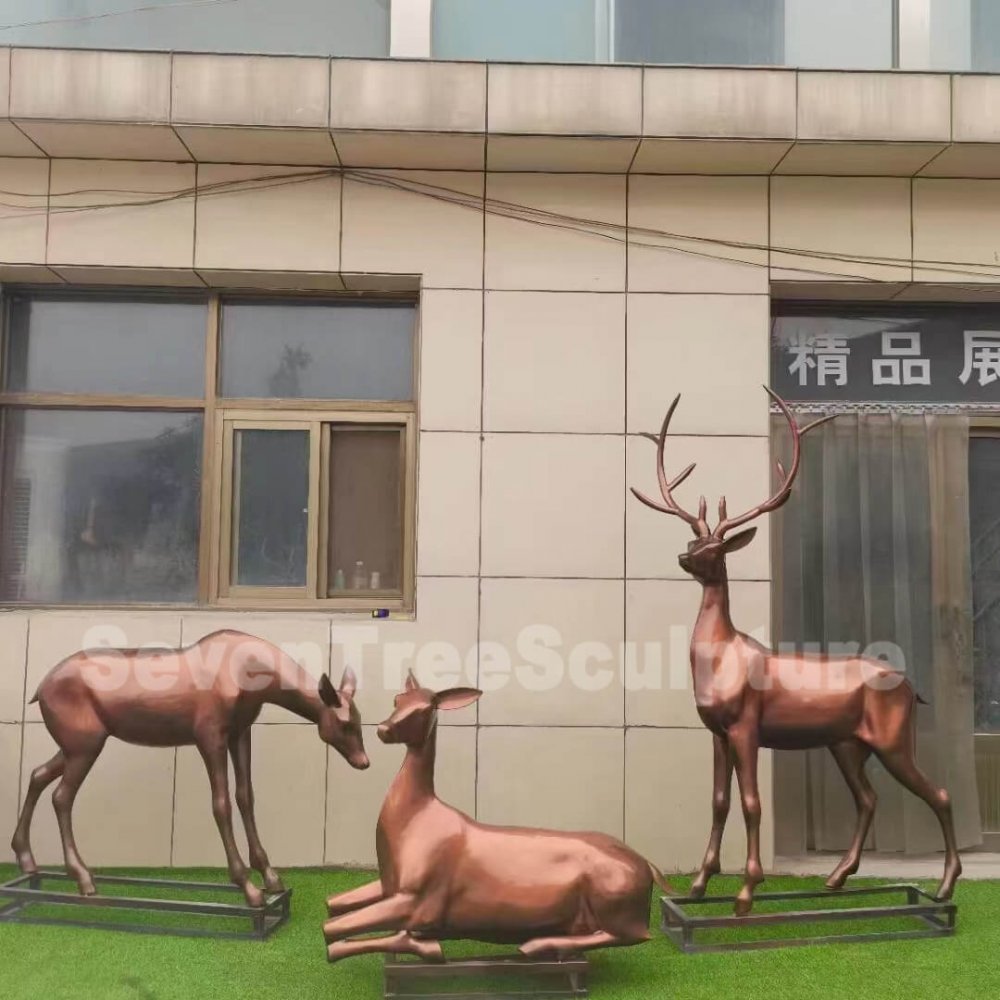 Mirror Polished Stainless Steel Deer Sculpture For Sale - Image 3