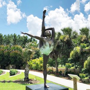 Bronze Dancing Girl Ballerina Statue For Sale