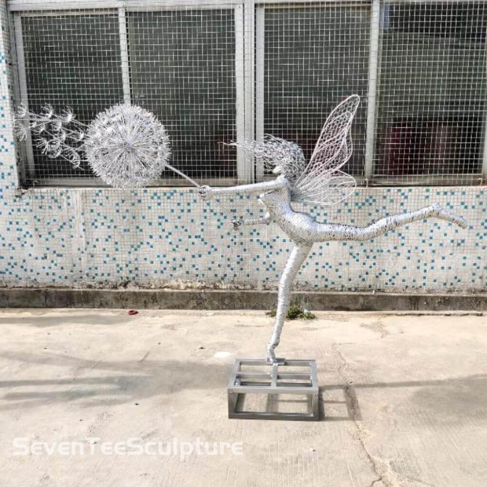 Fairy Sculptures Dancing With Dandelions - Image 3