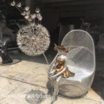 Wire Garden Fairy Sculpture