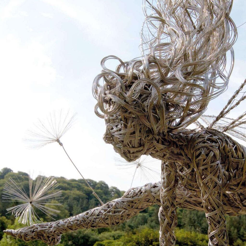 Wire Fairy Sculpture For Sale Fairy Dandelion Sculpture