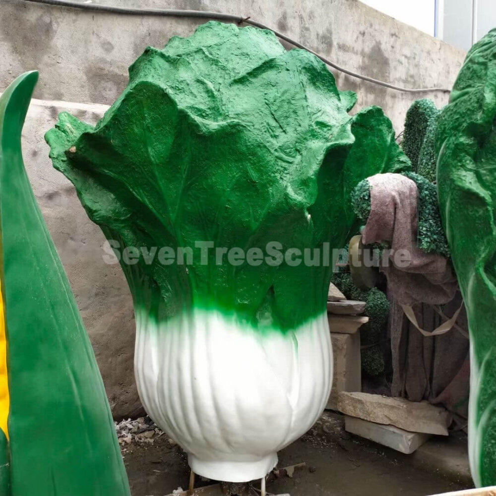 Large Vegetable Cabbage Sculpture - Image 2