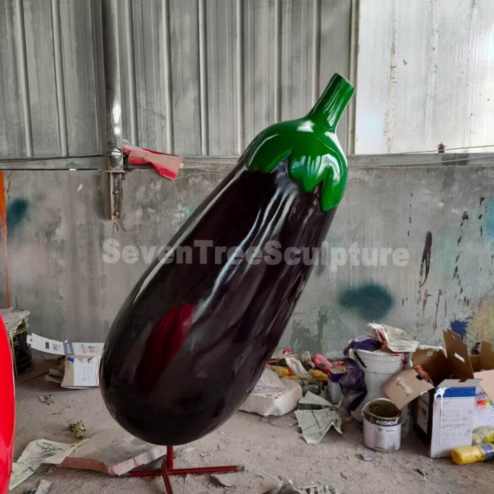 Fiberglass Eggplant Sculpture