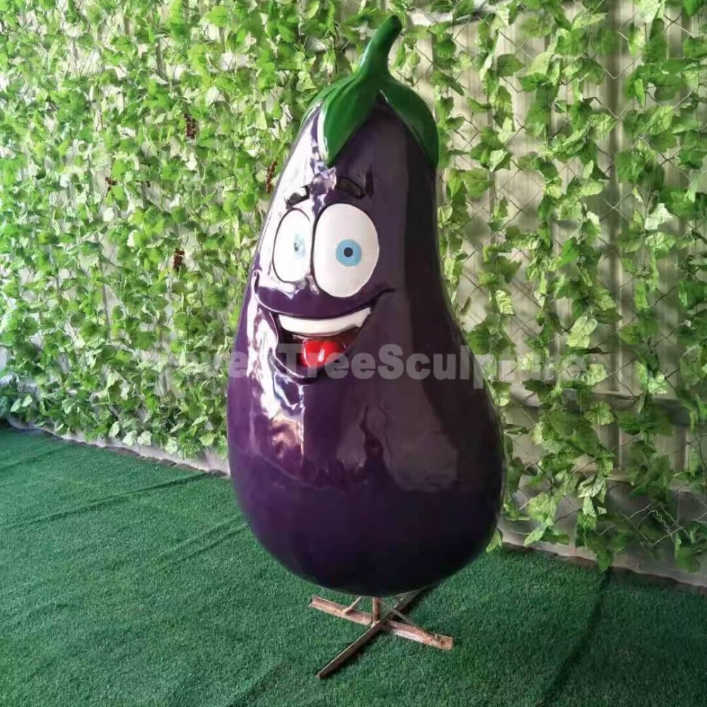 Fiberglass Eggplant Sculpture - Image 2