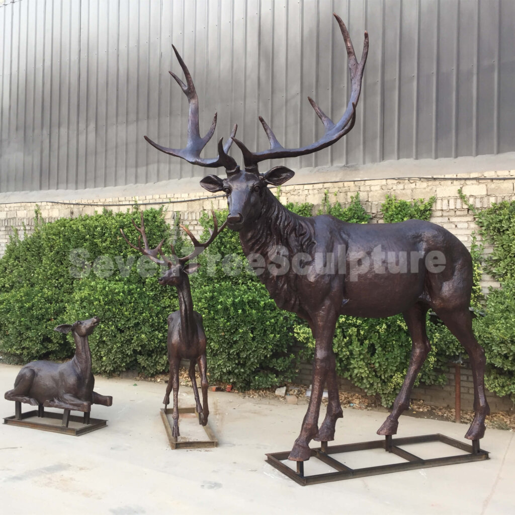 Bronze Stag Statue For Sale SevenTreeSculpture