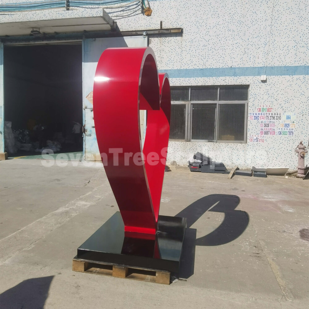 Stainless Steel Love Sculpture For Sale - Image 3