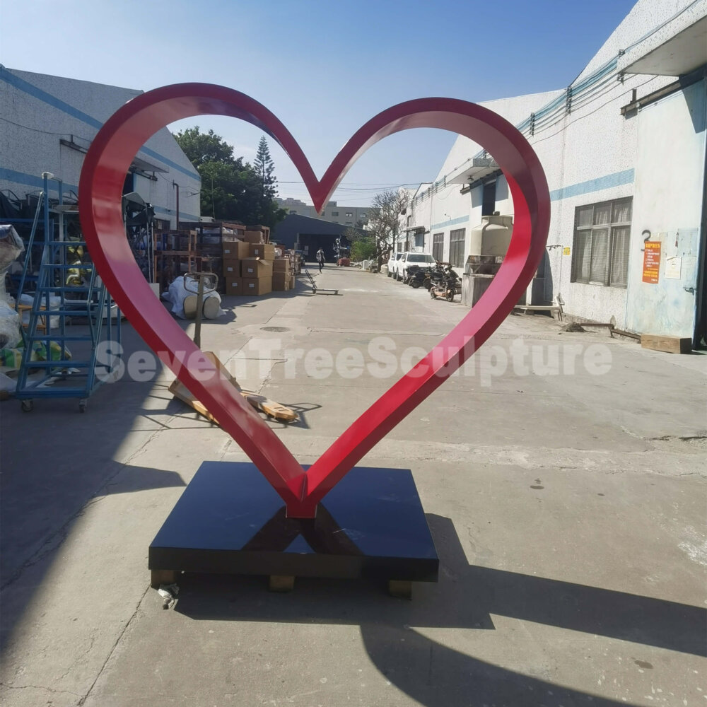 Stainless Steel Love Sculpture For Sale - Image 4