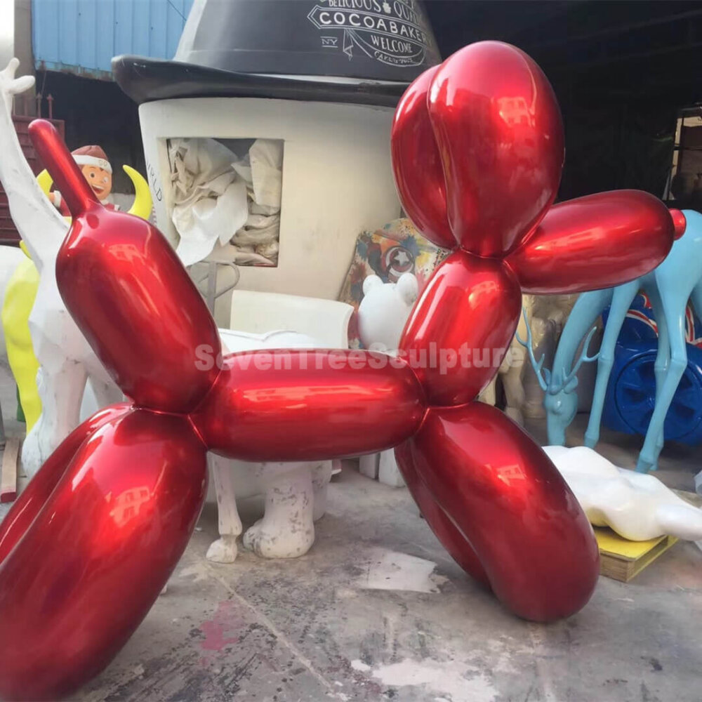 Pop Art Fiberglass Balloon Dog Sculpture for Sale - Image 3