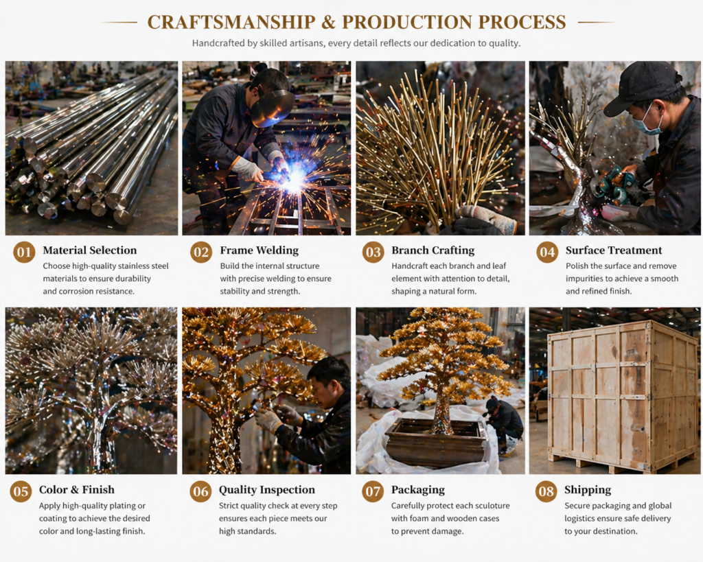 Stainless Steel Tree of Craftsmanship & Production Process